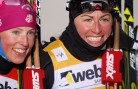 Randall with race winner Justyna Kowalczyk (GEPA/Harald Steiner)