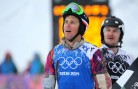 Alex Diebold, left, and Nikolai Olyunin medaled in the snowboard cross. (GEPA/Andreas Pranter)