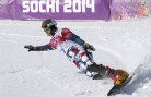 Russia's Vic Wild carves up the course en route to snowboard parallel GS gold. (GEPA/Andreas Pranter)
