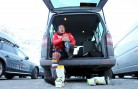Bode Miller boots up for the 2013 season opener in Soelden. GEPA/Andreas Pranter