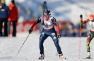 Sara Studebaker at a 2013 World Cup biathlon race in Italy. GEPA/Daniel Goetzhaber