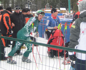 Bode Miller and Didier Cuche at Lake Louise.