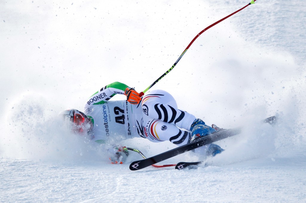 Gina Stechert's crash in Altenmarkt (GEPA/Harald Steiner)