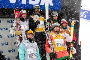 Justin Dorey and Devin Logan claimed the FIS World Cup halfpipe titles. (USSA)