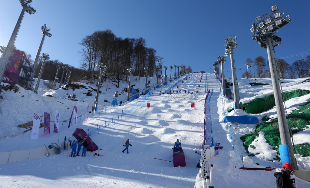 Sochi Olympic moguls course (GEPA/Daniel Goetzhaber)