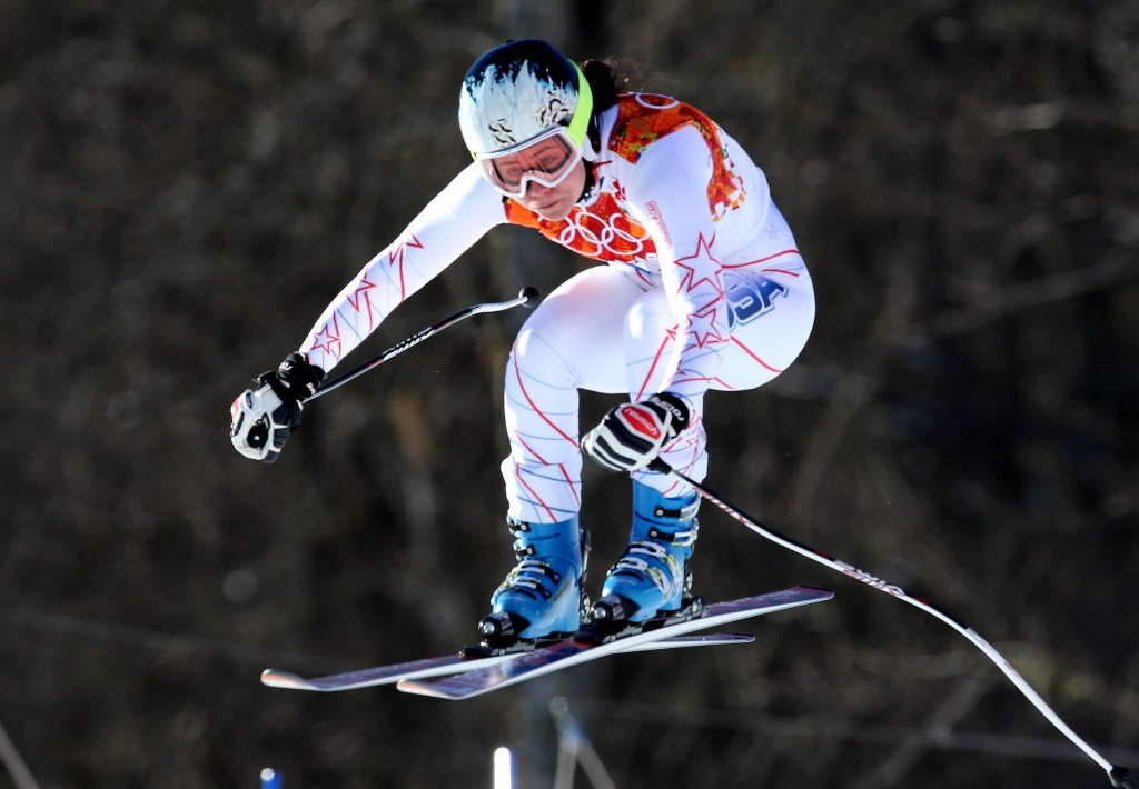 Jackie Wiles in Olympic downhill training (GEPA/Mario Kneisl)