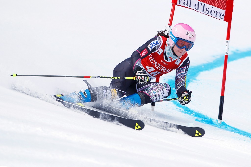 Megan McJames in Val d'Isere (GEPA/Mathias Mandl)