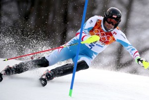 Mario Matt of Austria captured his first Olympic medal by winning the men's slalom. (GEPA/Mario Kneisl)