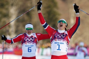 Maiken Falla outskated Ingvild Oestberg to the finish on Tuesday to claim sprint. (GEPA/Christian Walgram)