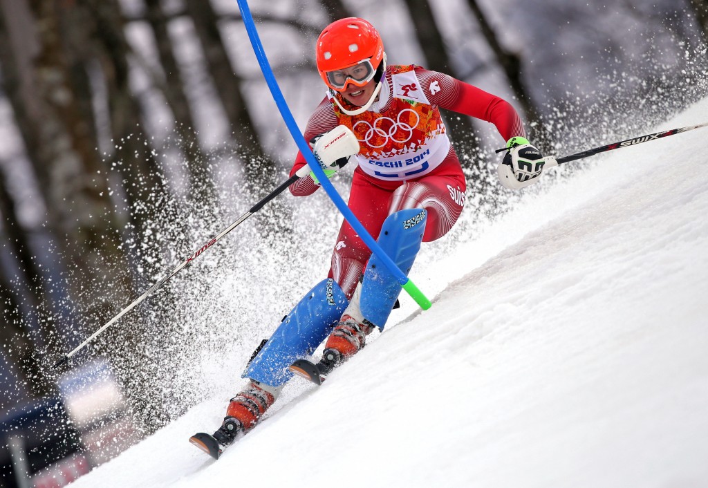 Michelle Gisin at the Sochi Olympics (GEPA/Mario Kneisl)