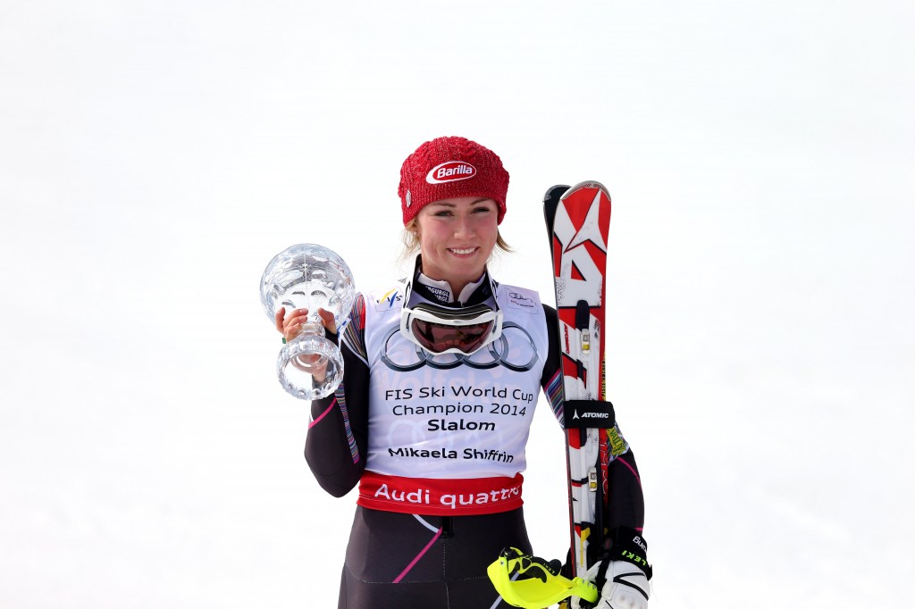Shiffrin collects second career slalom title. (GEPA)