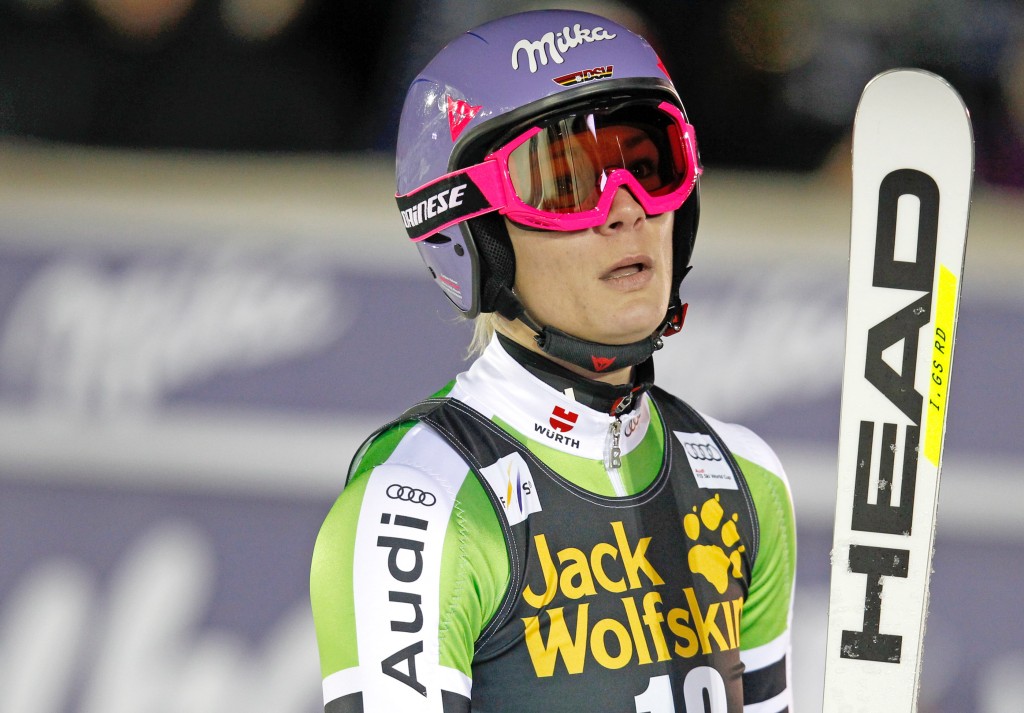Maria Hoefl-Riesch earlier this season. GEPA/Harald Steiner