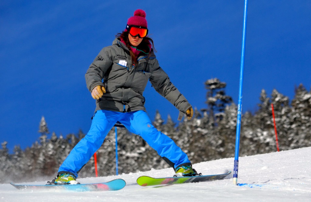 Kelsey Levine slipping the course at this year's Stowe NorAm. C.J. Feehan 