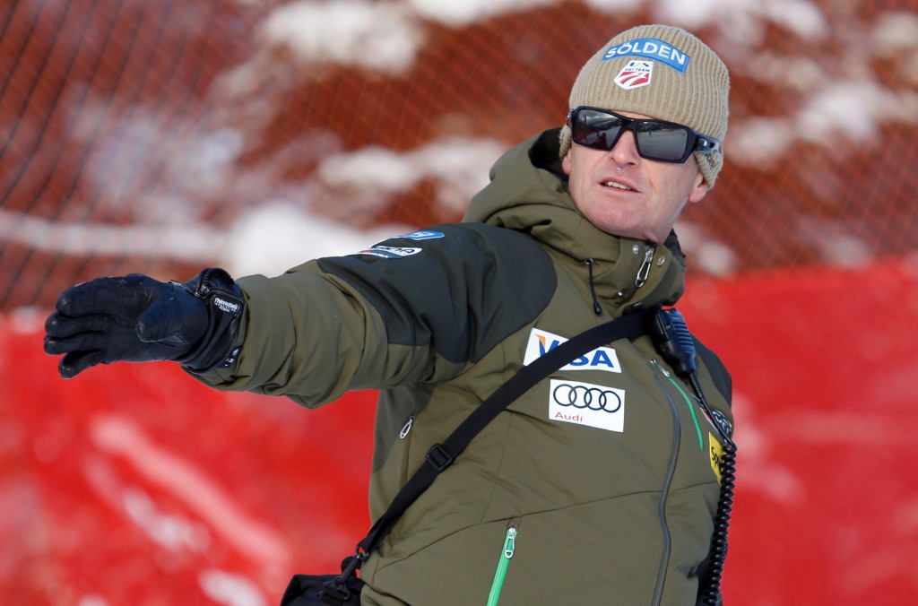 Andreas Evers at the 2013 Lake Louise World Cup. GEPA/Mario Kneisl