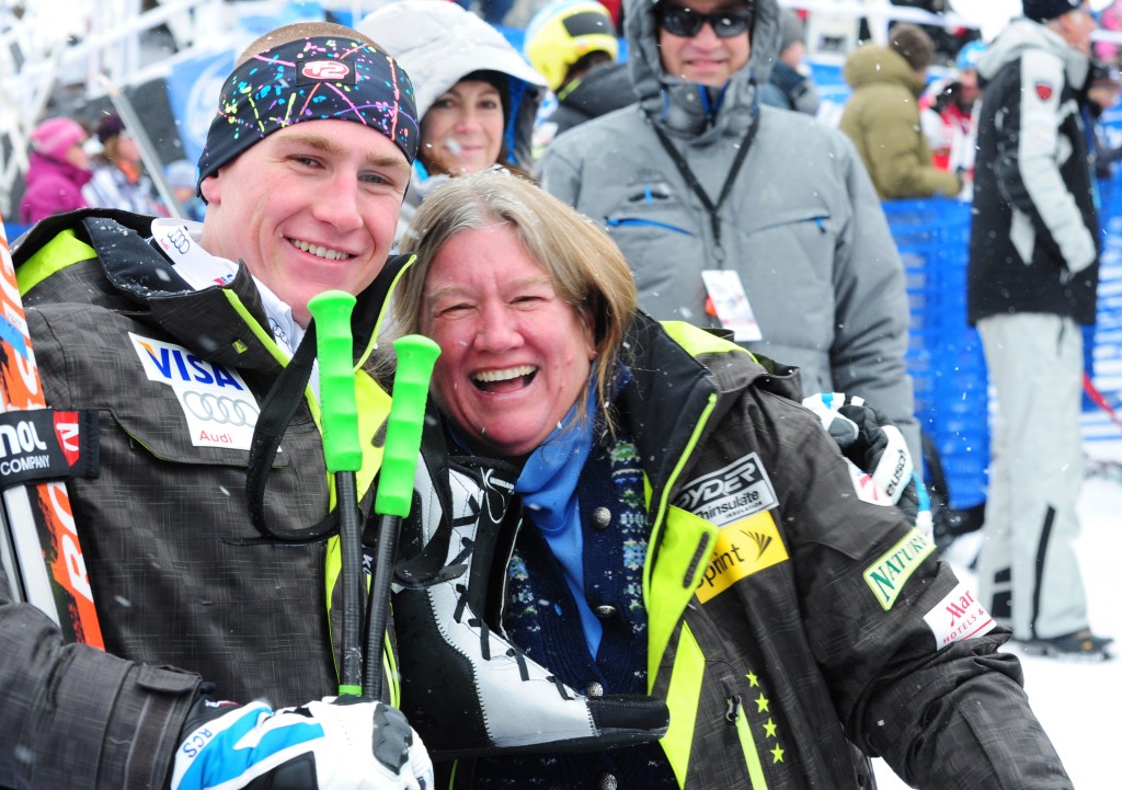 U.S. Ski Teamer Ryan Cochran-Siegle with mom Barbara Ann Cochran. USST/Tom Kelly