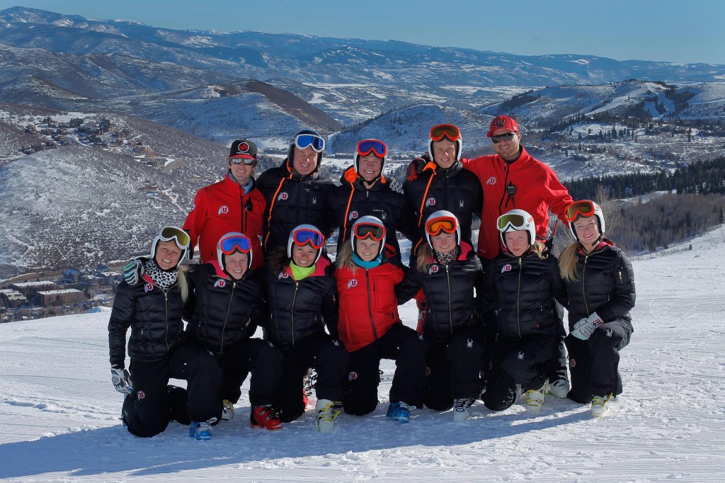 The 2014 University of Utah alpine team. Utah Ski Team