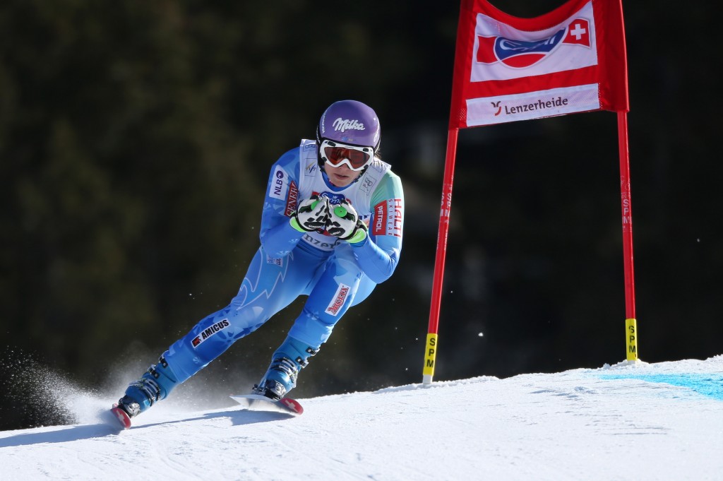 Slovenian Tina Maze at 2014 World Cup Finals in Lenzerheide. GEPA/Christian Walgram