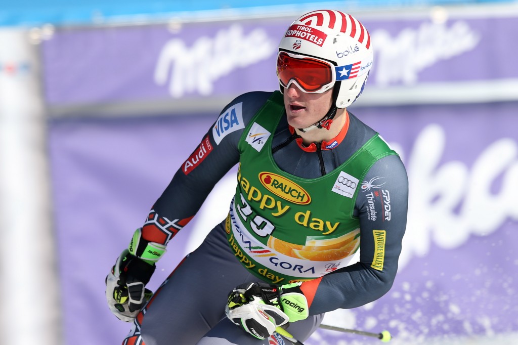 Tim Jitloff of the U.S. Ski Team at Kranjska Gora. GEPA/Christian Walgram