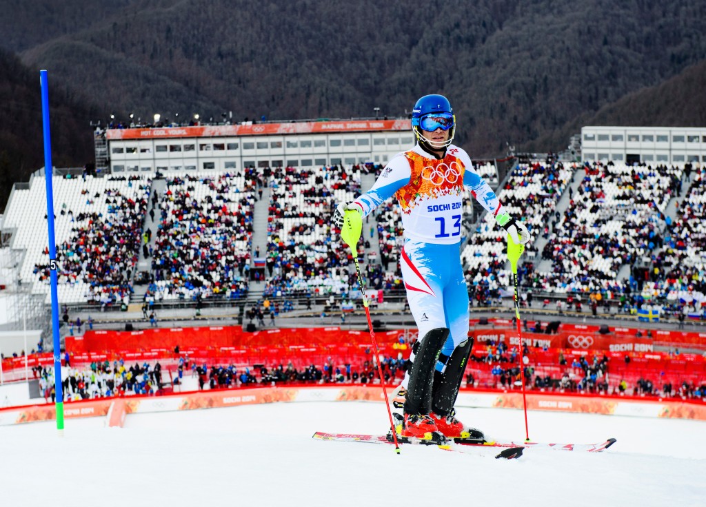 Benni Raich at the 2014 Olympic alpine venue in Russia. GEPA