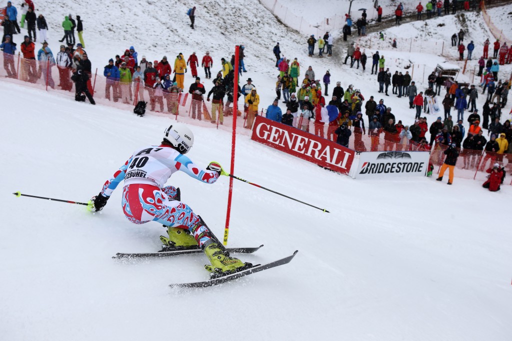 Athletes' Commission member Julien Lizeroux in the Kitzbuehel World Cup. GEPA/Andreas Pranter