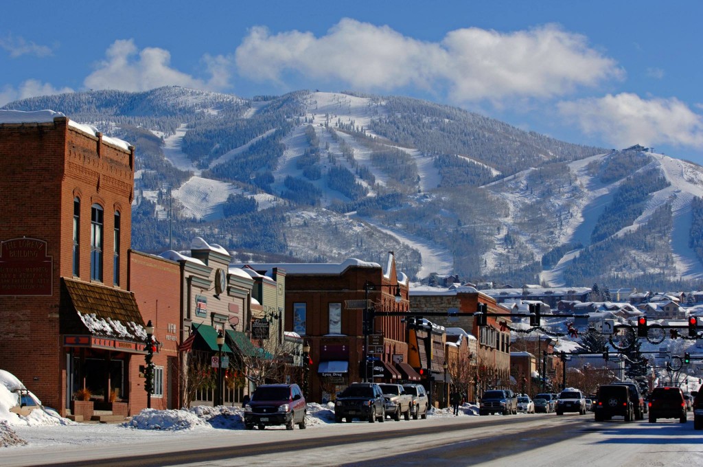 Downtown Steamboat Springs in Colorado. Steamboat Resort