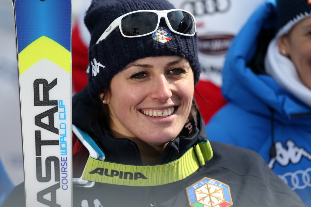 Nadia Fanchini at the 2013 World Championships in Schladming. GEPA/Christian Walgram