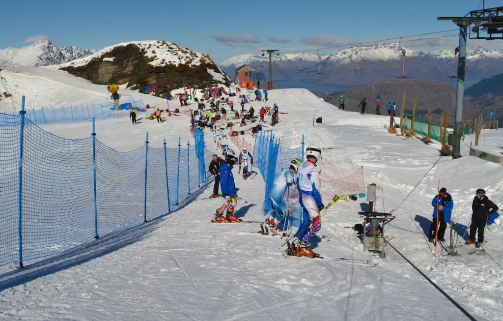 Athletes at the Coronet Cup races. Coronet Peak