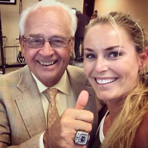 Vonn with Dr. Andrews. Facebook