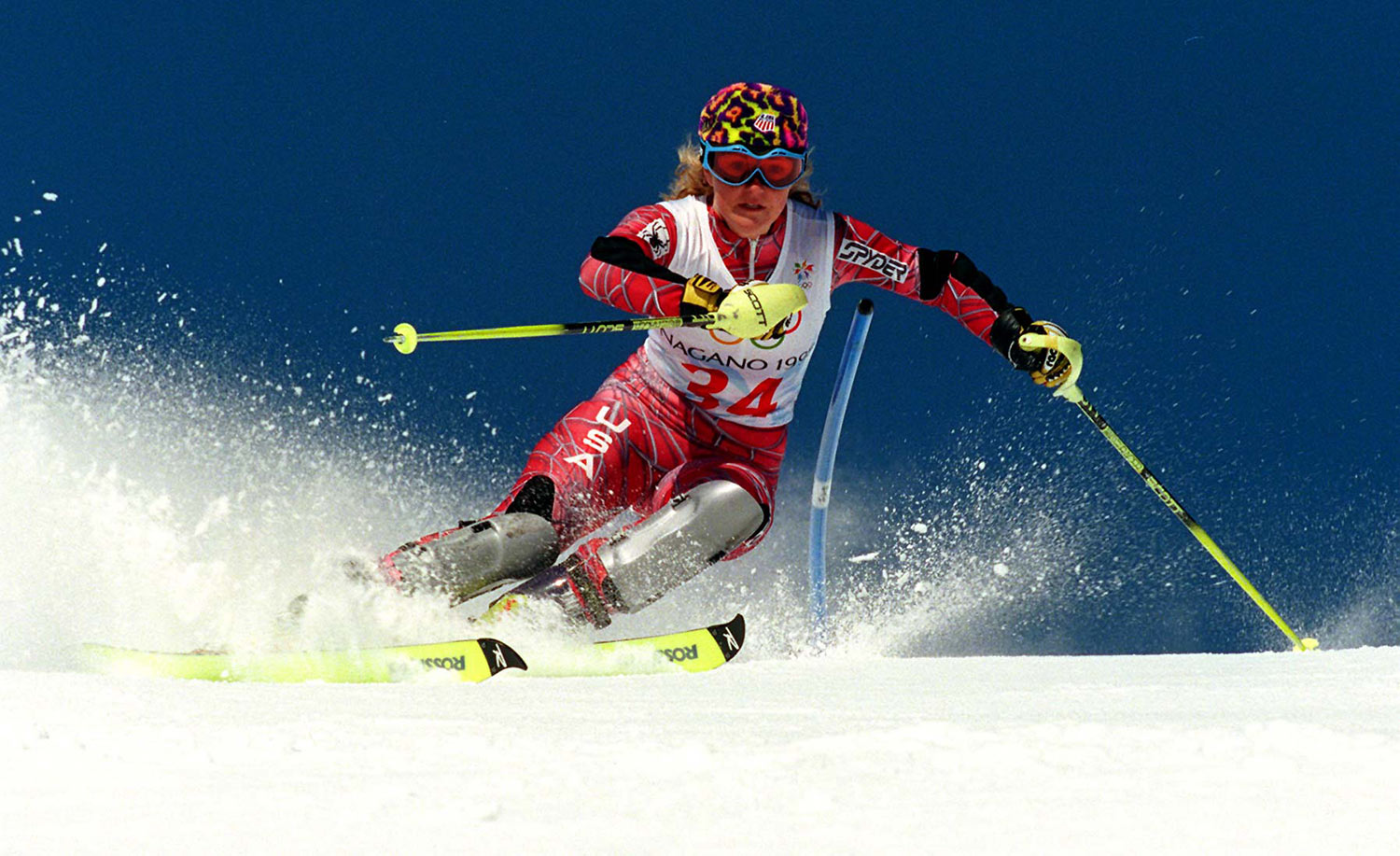 Schleper competes in the 1998 Olympics.