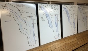 Lane assignment boards at Vail.